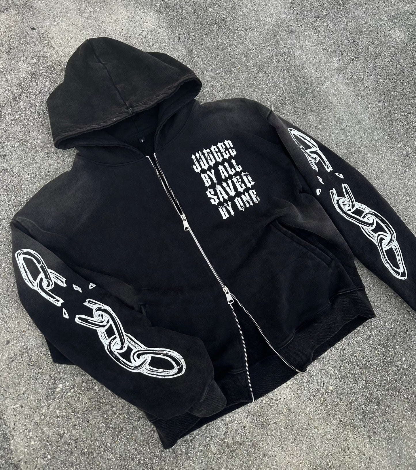 "BROKEN CHAINS" Double Zip Hoodie
