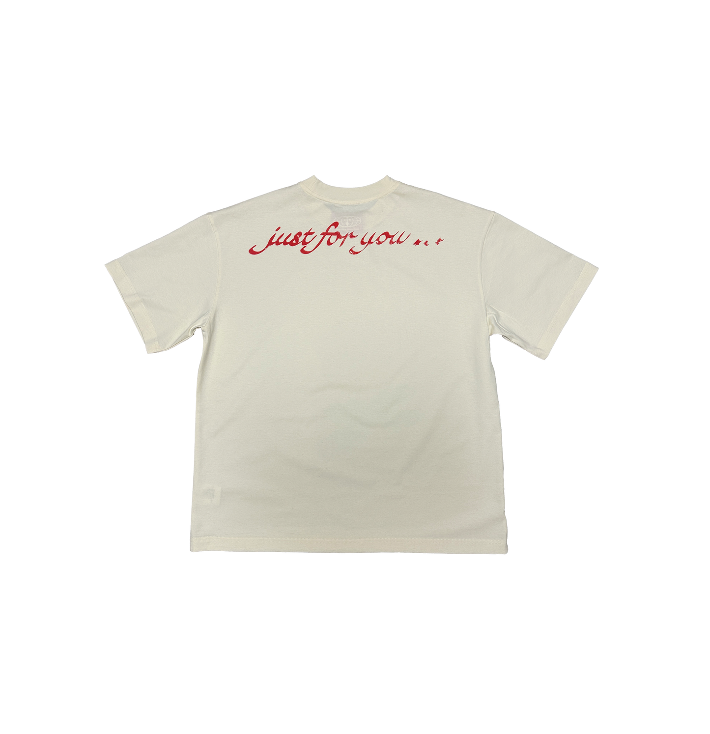 "JUST FOR YOU" Cream Tee